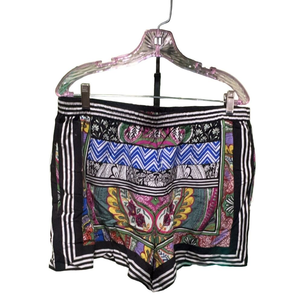 ett:twa Patchwork Shorts Women's Multicolor Rayon Size L Anthropologie